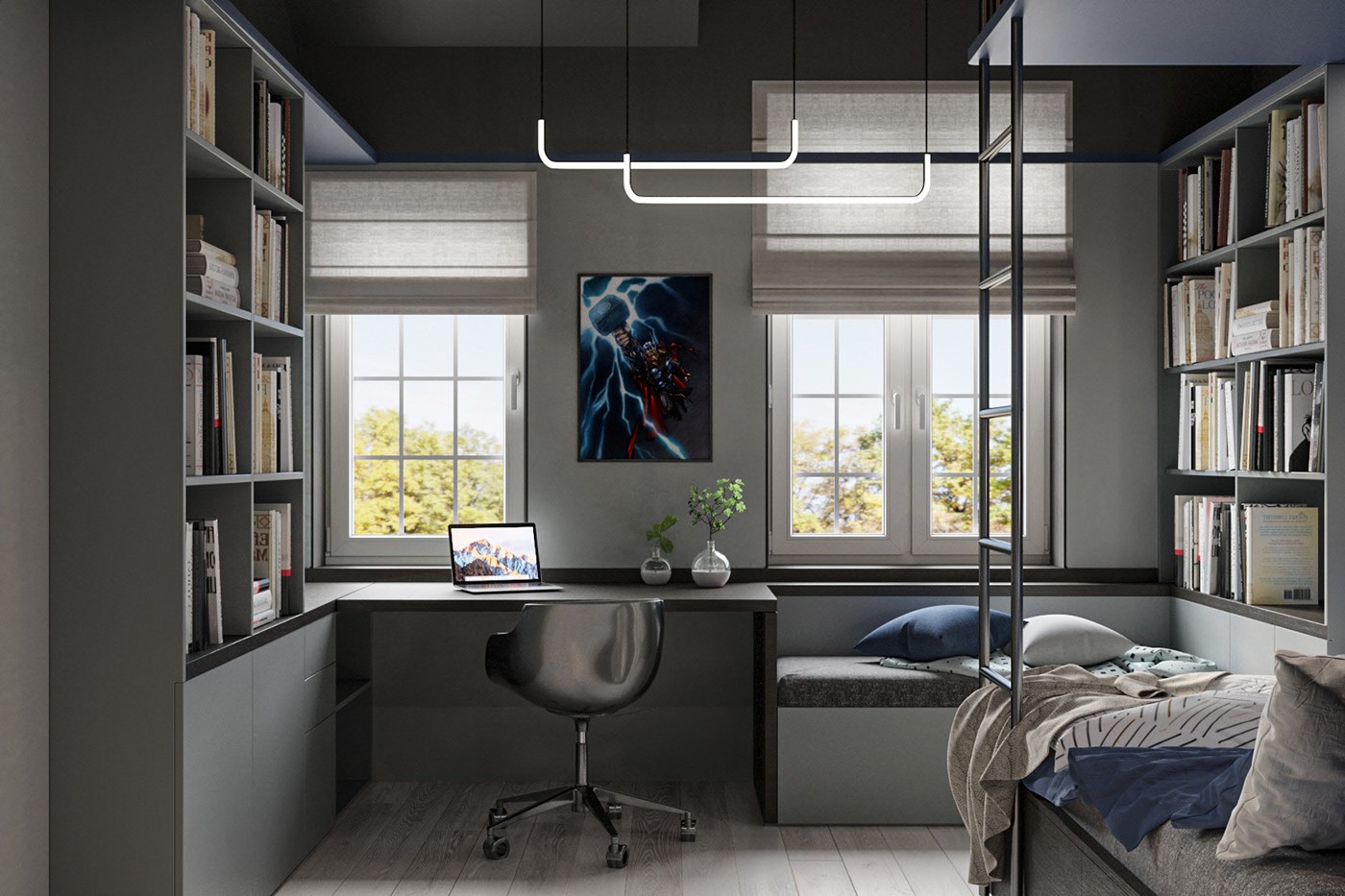 深色系小空间公寓设计-13