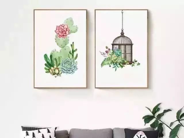 绿色植物装饰画,为家增添自然清新之美-13