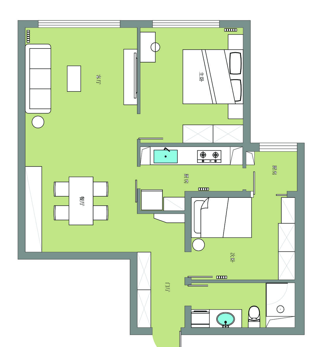 83㎡木白两色简约家居空间设计丨研筑国际-15
