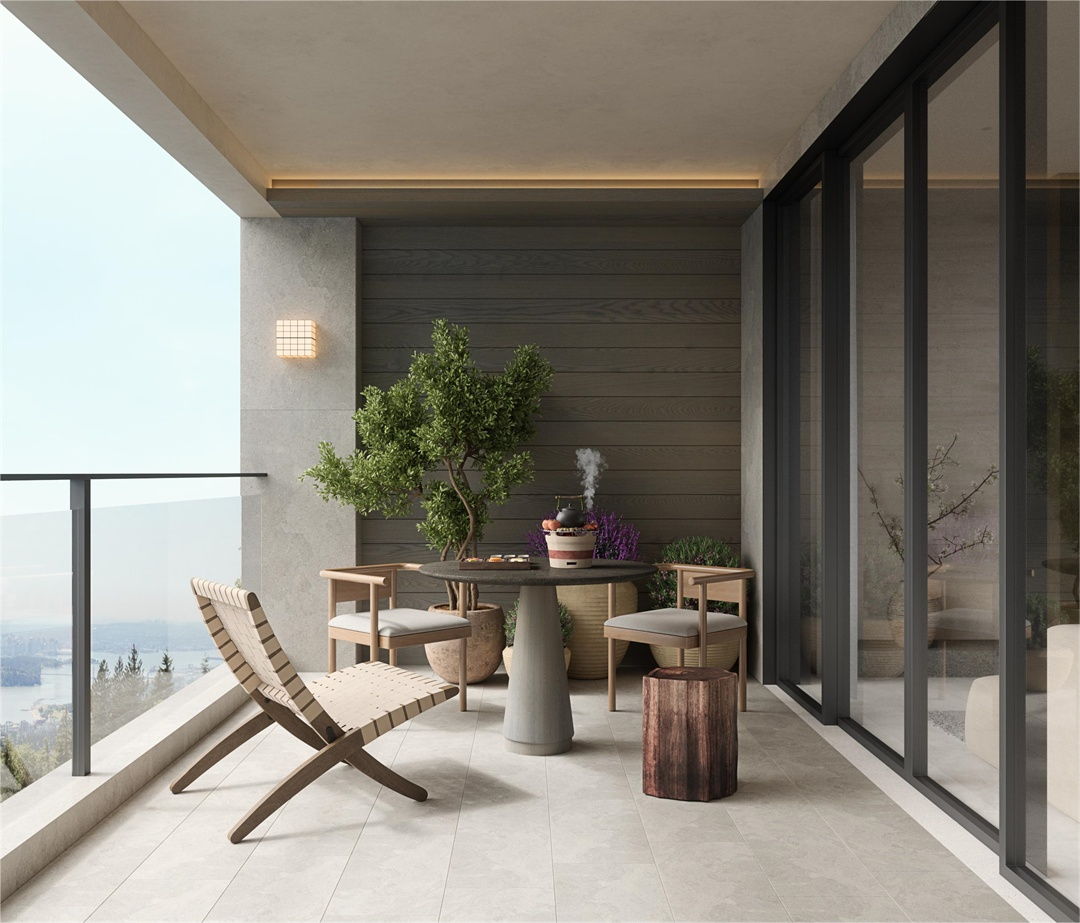 香港大禾装饰|侘寂风格大平层效果图-18