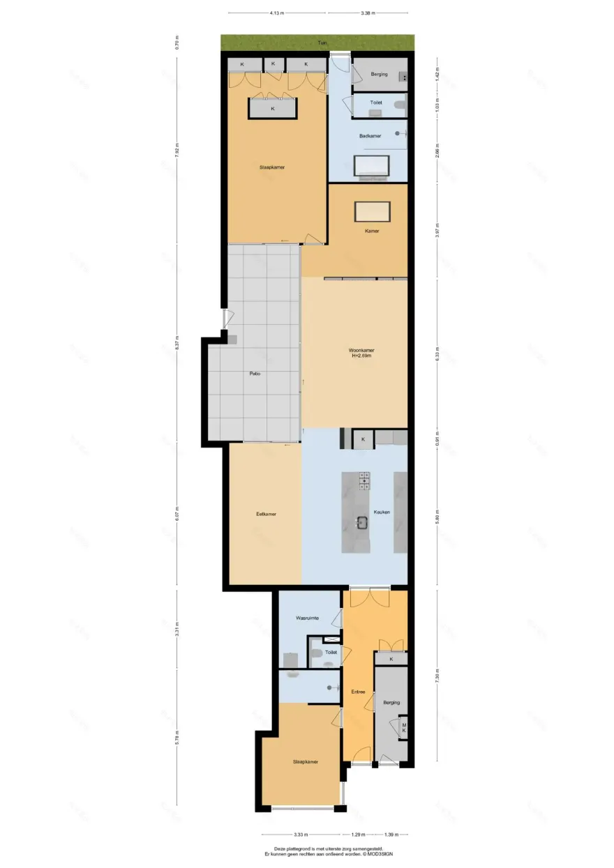 荷兰优雅明亮公寓设计,城市绿意渗透室内-28
