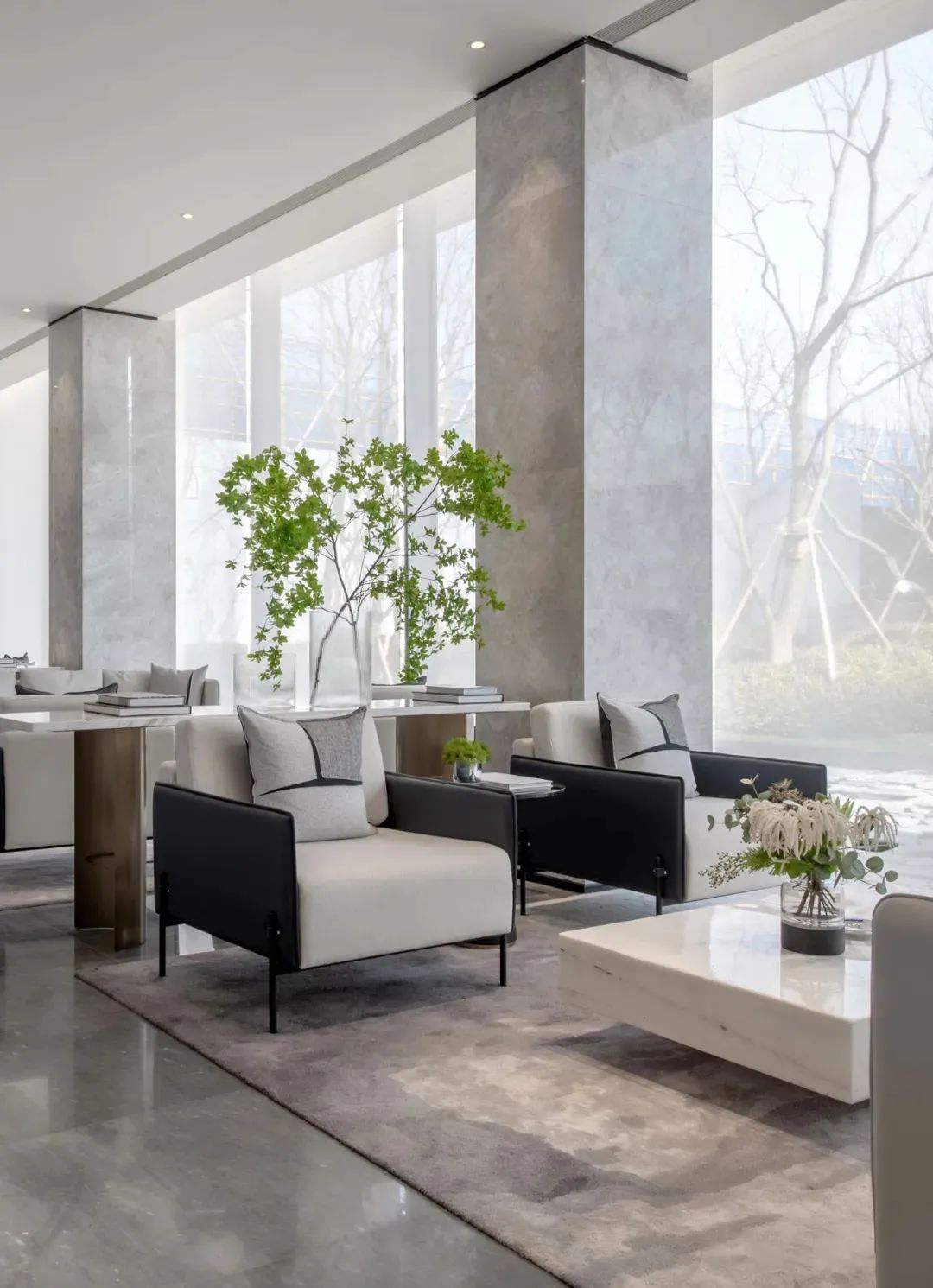 融创南昌·玖玺台销售中心 | 现代简约中的艺术与自然共生-10