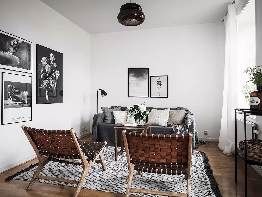 瑞典 39㎡高级公寓，黑白简约大气设计-14