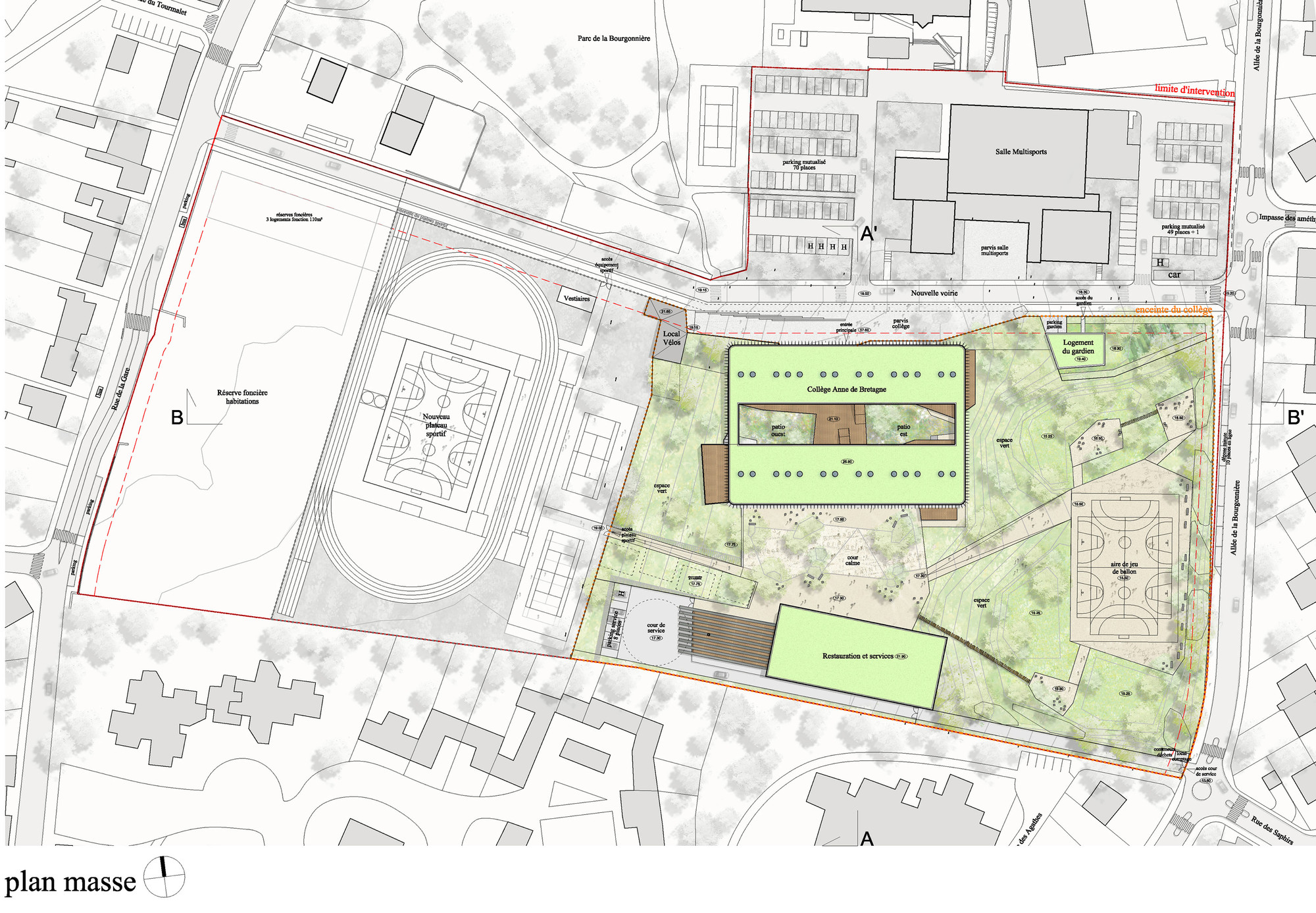 安茹布列塔尼中学教育建筑-24