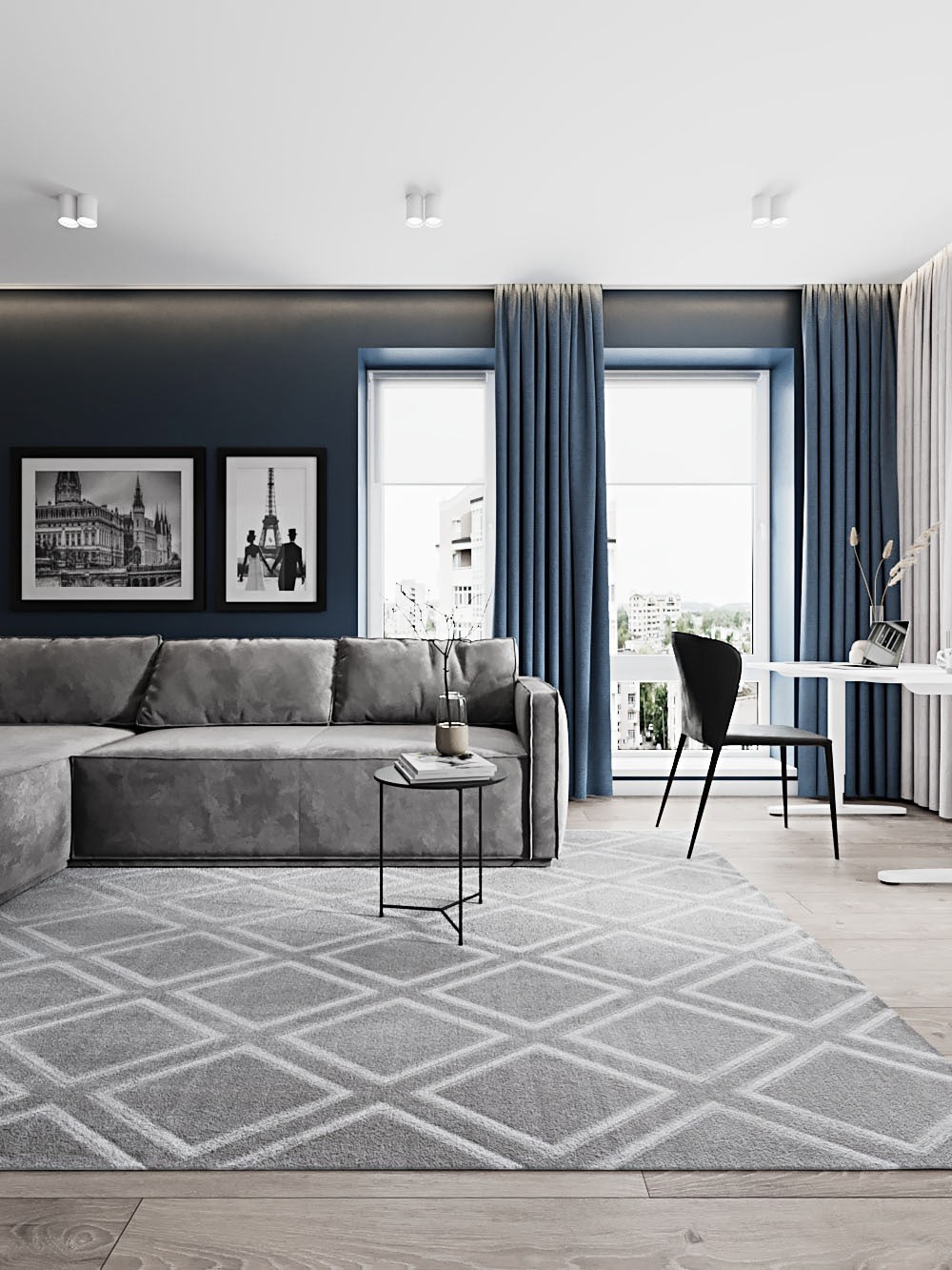 乌克兰 现代简约风公寓设计-1