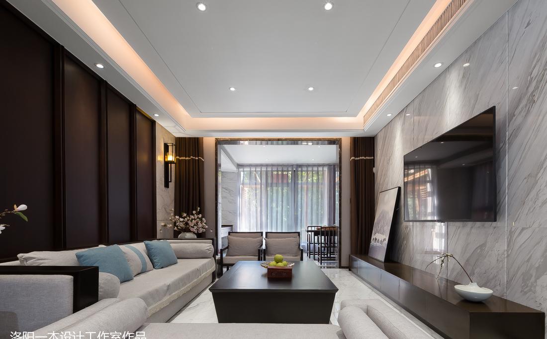 洛阳建业高尔夫花园新中式住宅设计-2