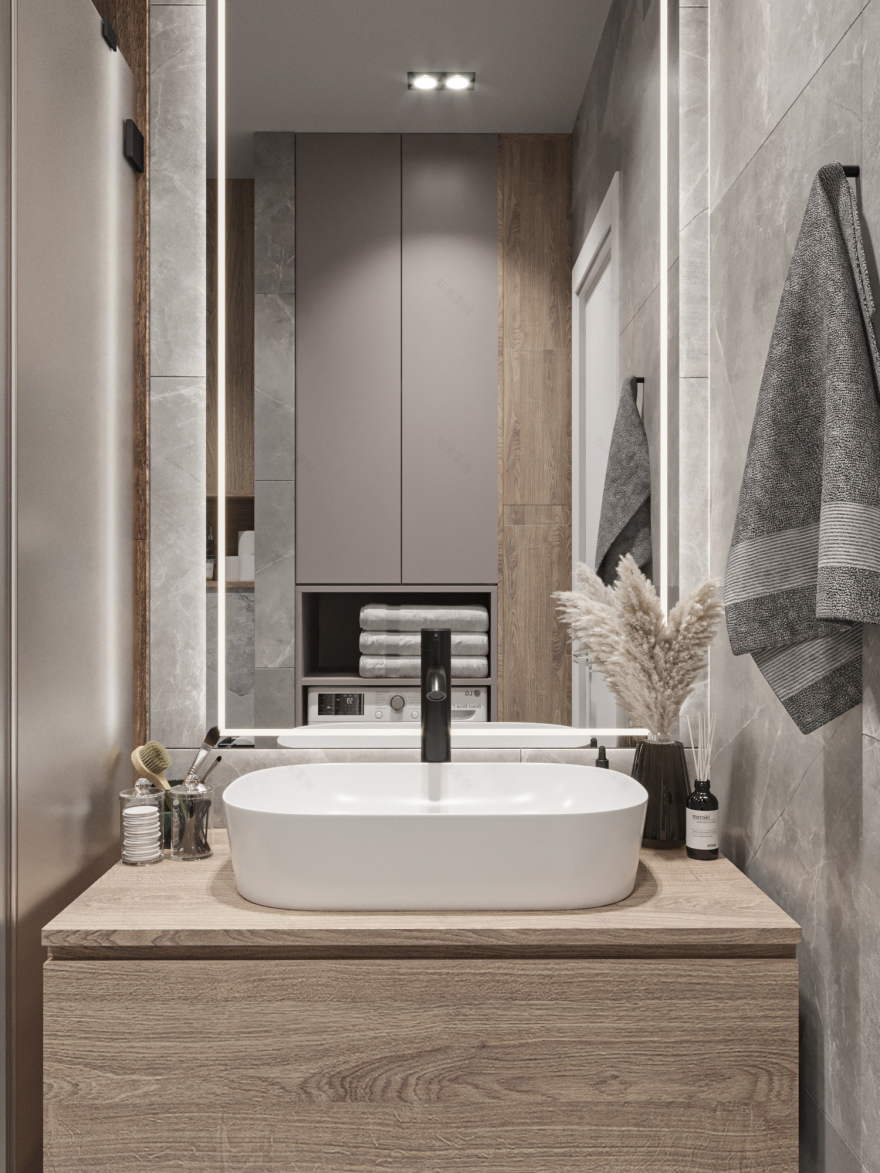 ЖК "МинскМир" 小区 4 平方米卫生间设计项目丨白俄罗斯明斯克丨LILO STUDIO-8