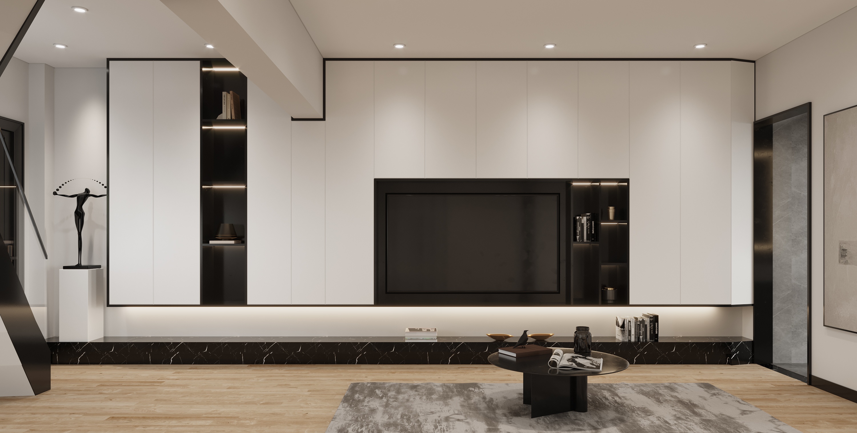 深圳如愿设计：现代简约简洁实用的布置，生活美好舒适-3