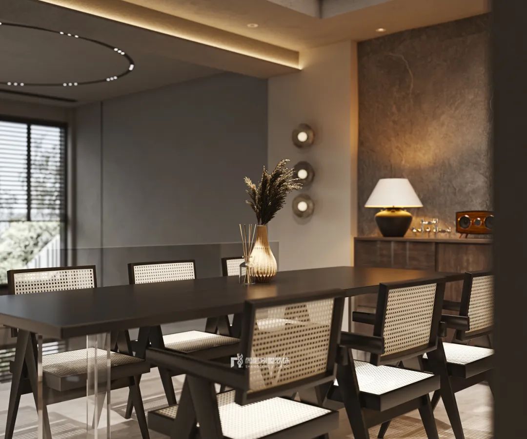 尚层作品丨350㎡侘寂风，野性的质朴居所-71