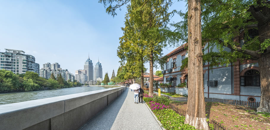 苏州河畔的英式庄园 · 华东政法大学长宁校区滨河景观提升丨中国上海-67