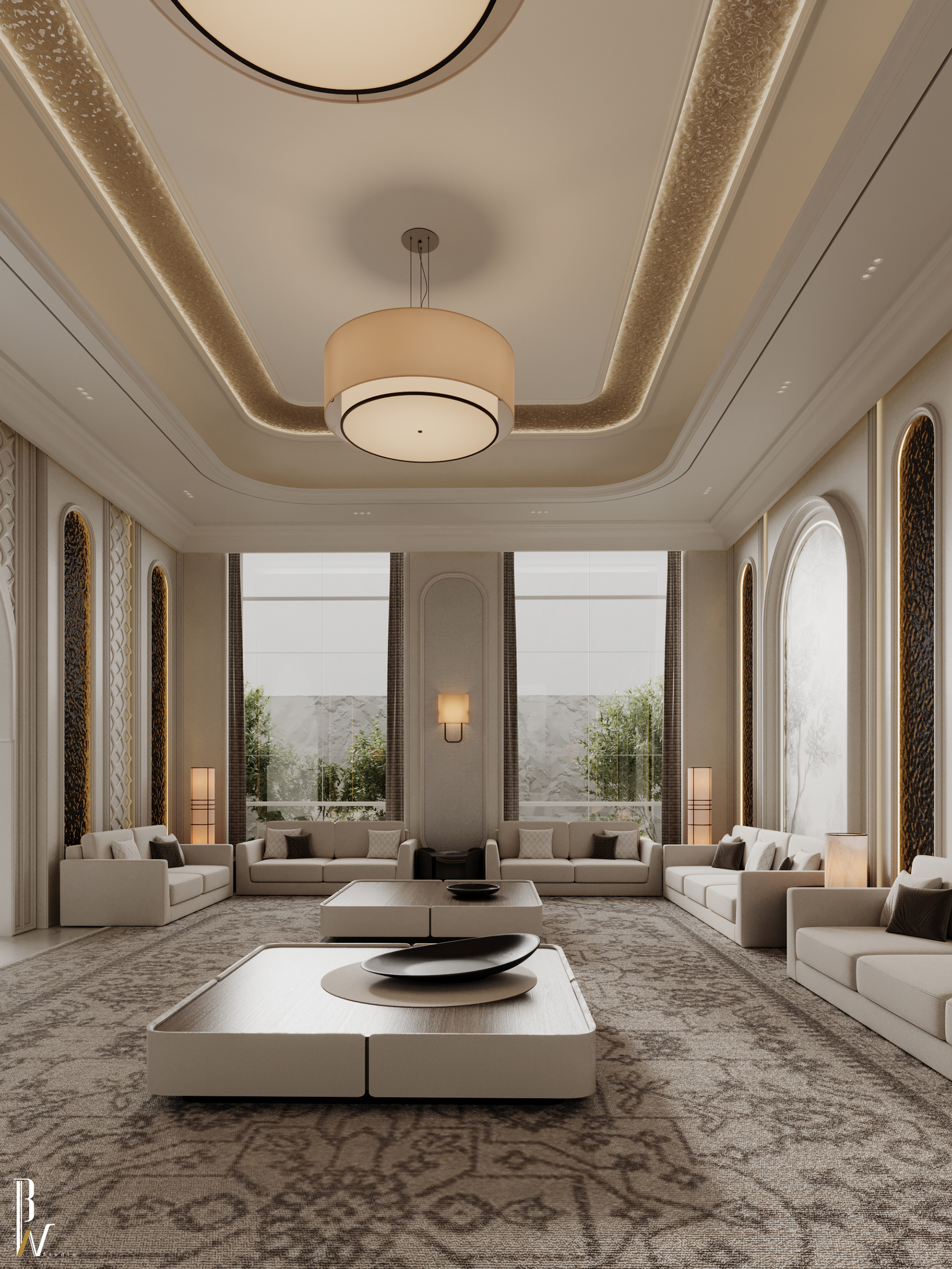 别墅室内设计  首层丨Black N White studio-5