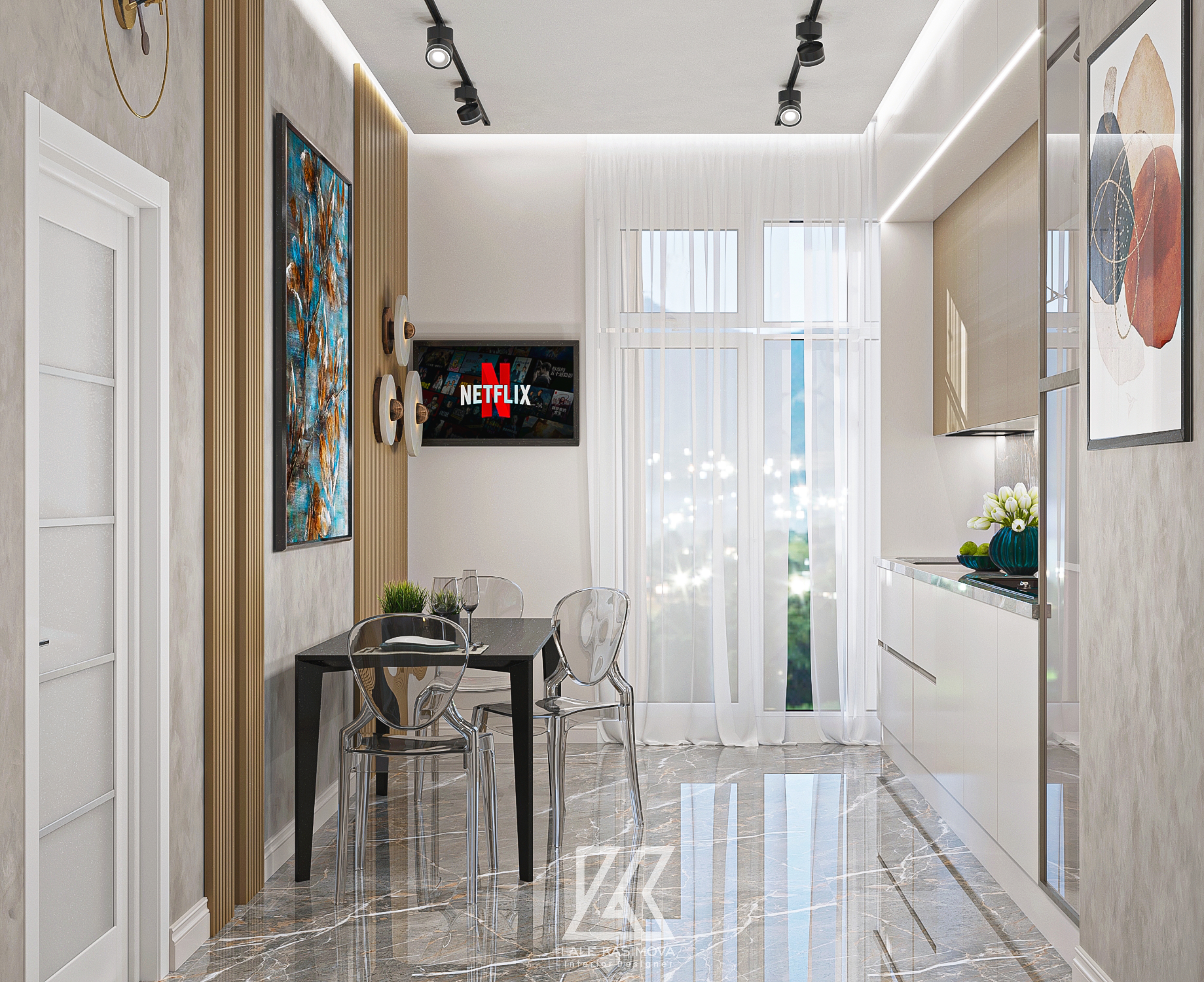 现代风格厨房设计丨Kasimova Lalə-4