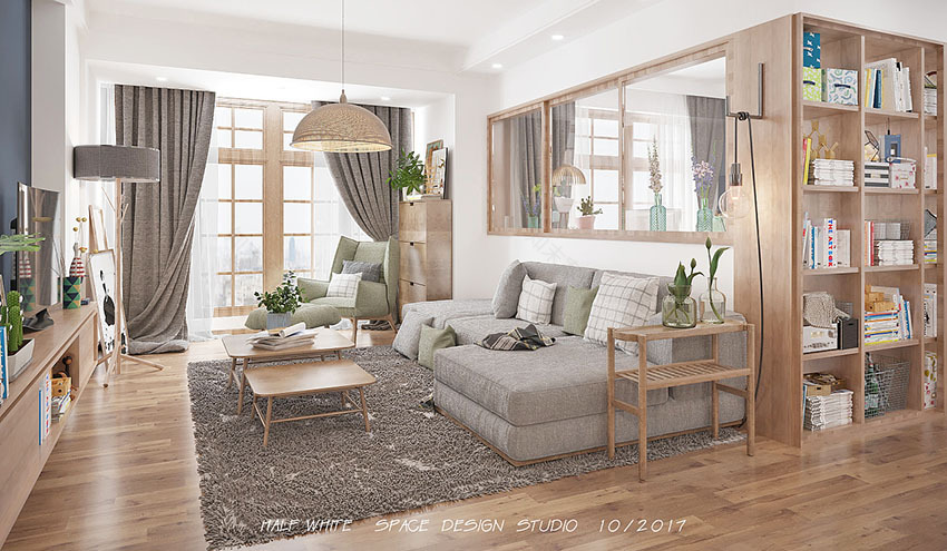 成都北欧风温暖住宅 | 原木与自然的和谐融合-1