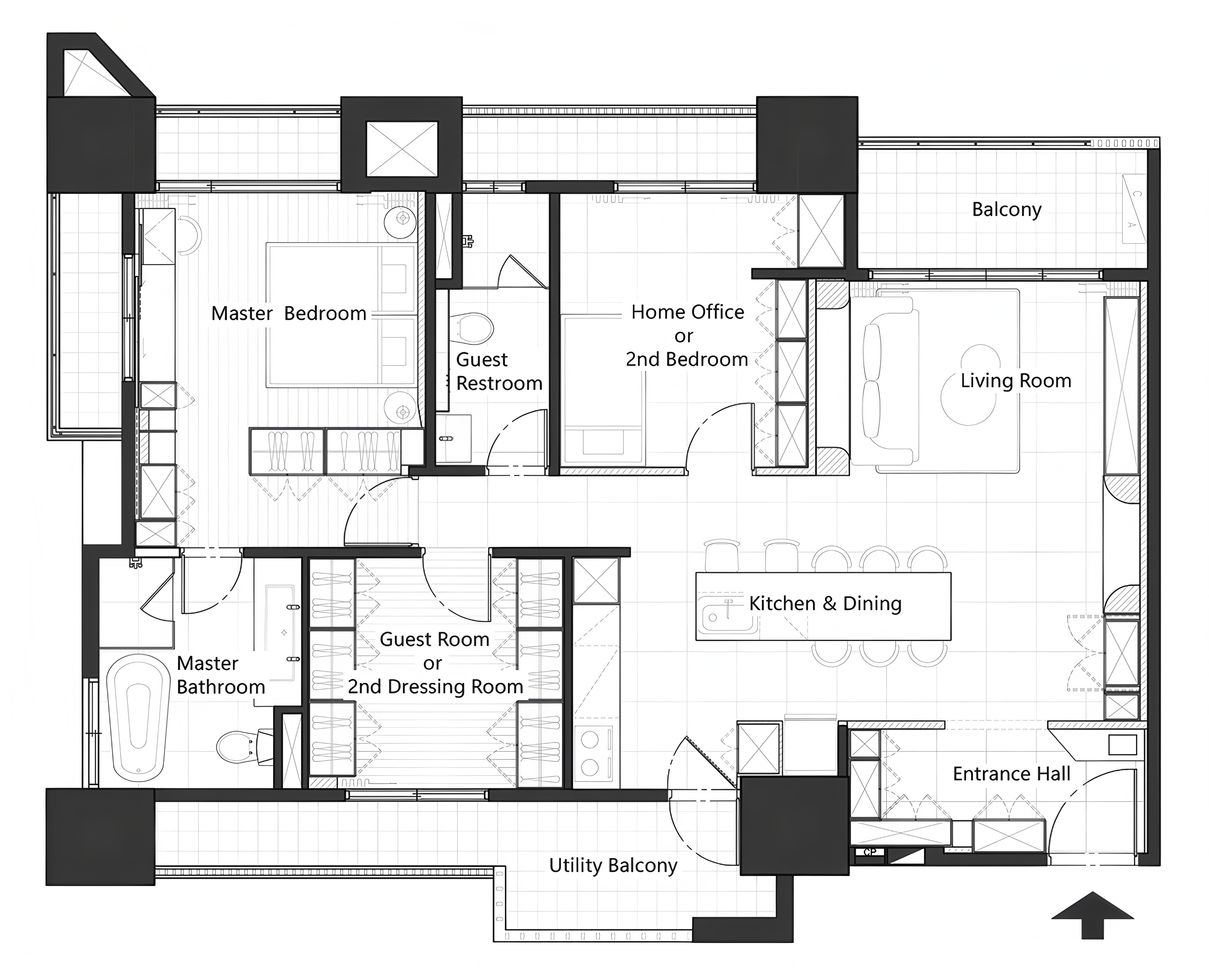台南33坪灰韵蕴藏金属光住宅设计丨中国台南丨乔治黑羊设计-19