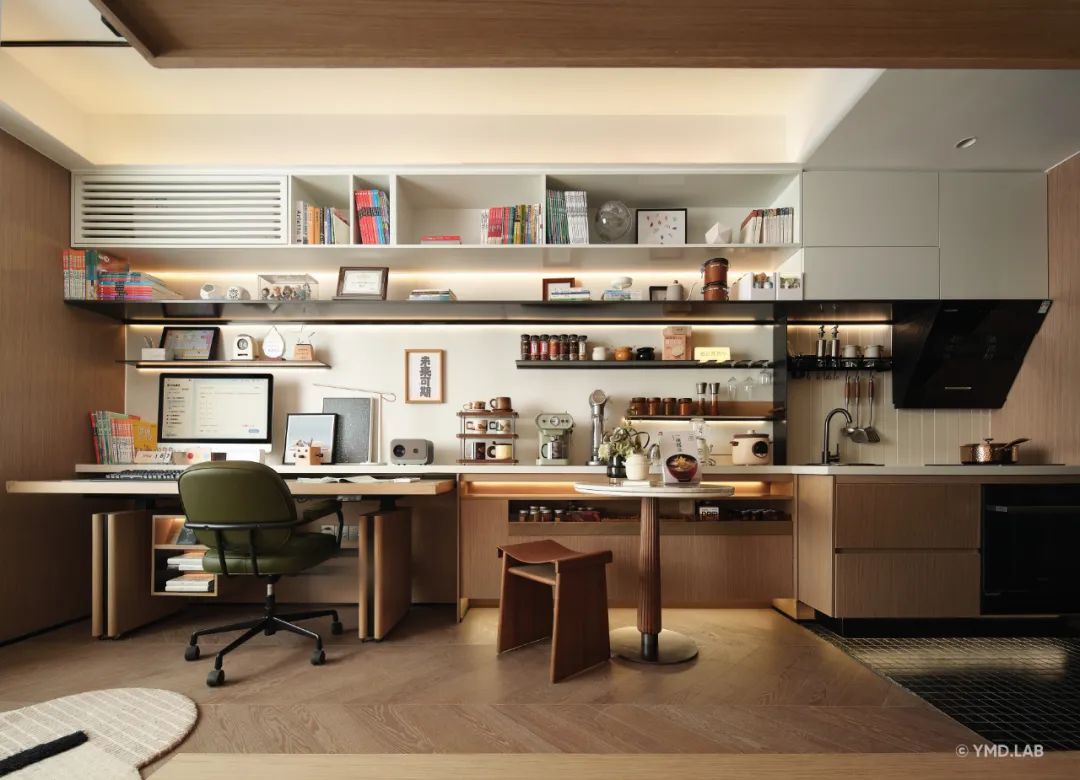 《学霸养成基地39㎡》孩子放学后从作业辅导到深夜食堂的不焦虑公寓丨上海岳蒙空间设计-1