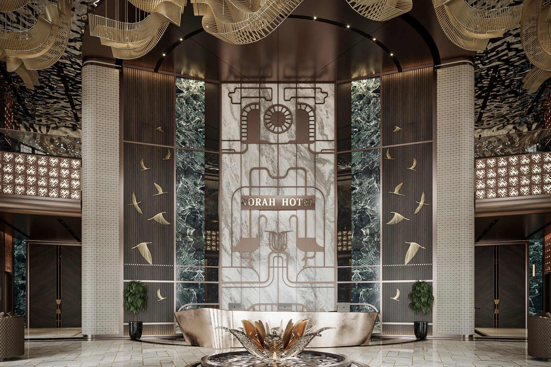 3dsMax 贵宾酒店大堂场景-3