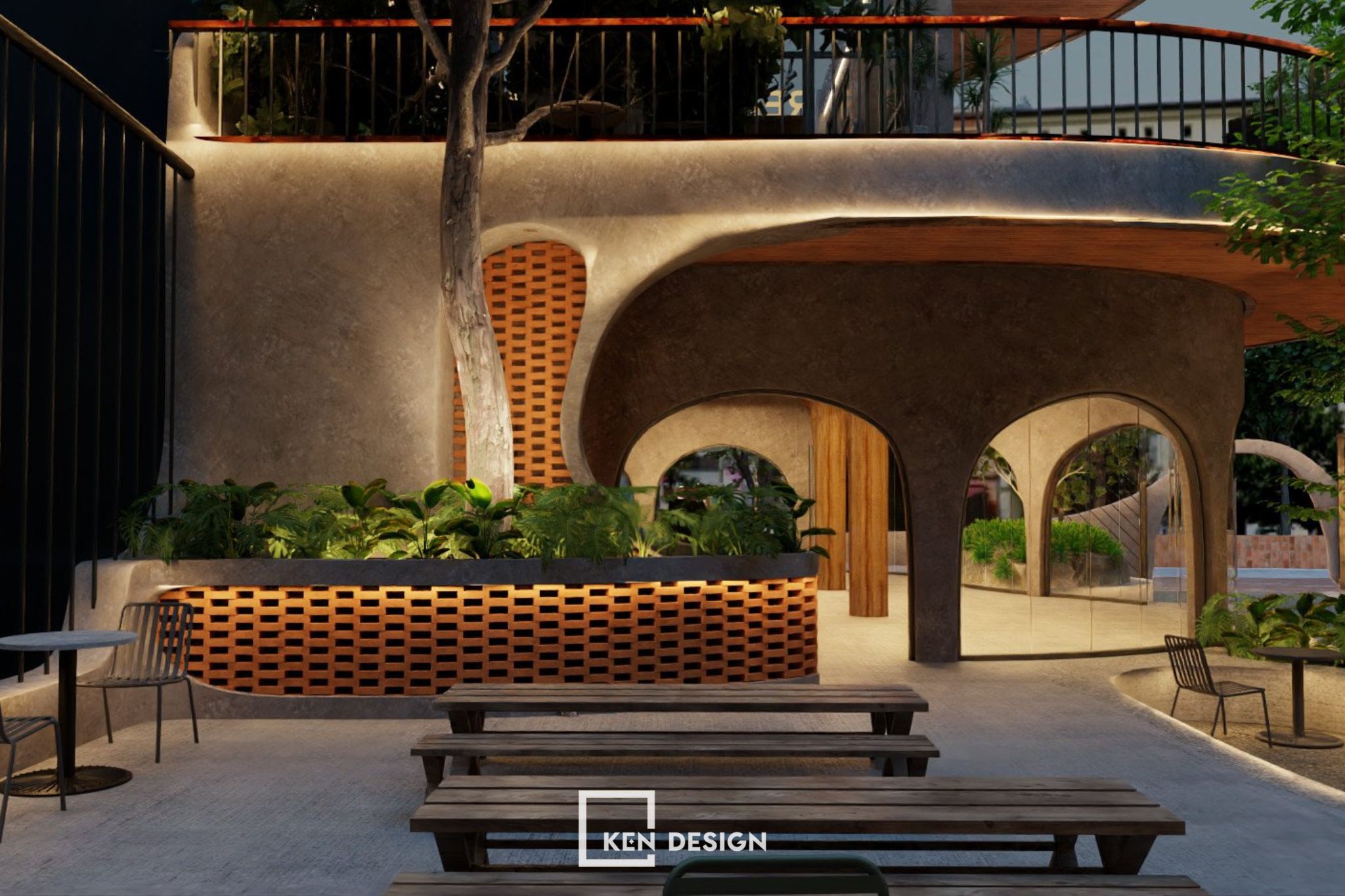 Green Coffee咖啡馆设计丨越南河内丨KenDesign-19