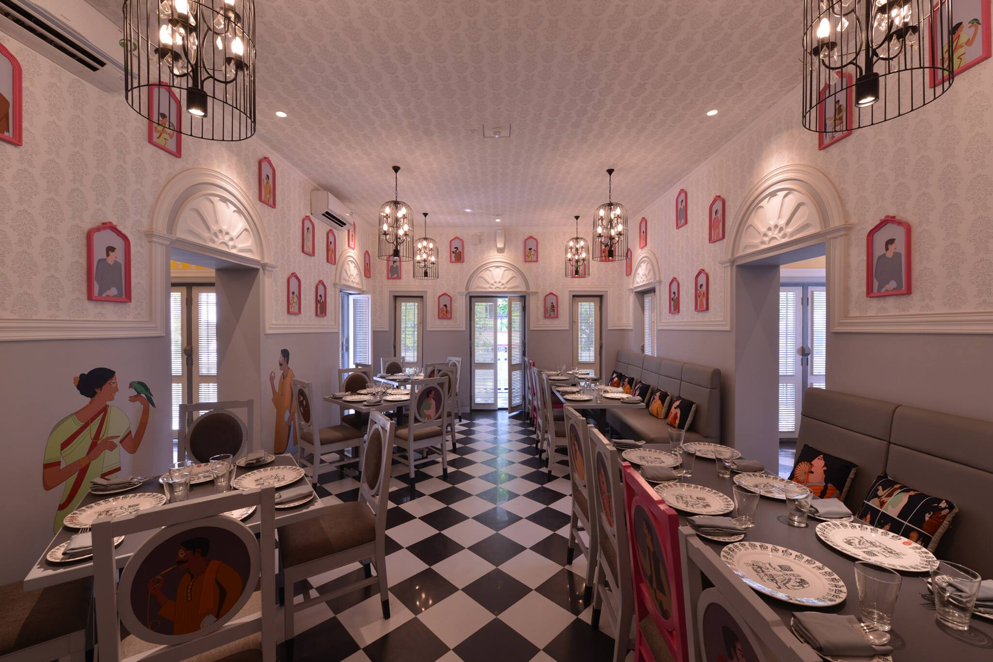 色彩碰撞的印度传统艺术酒店设计-29