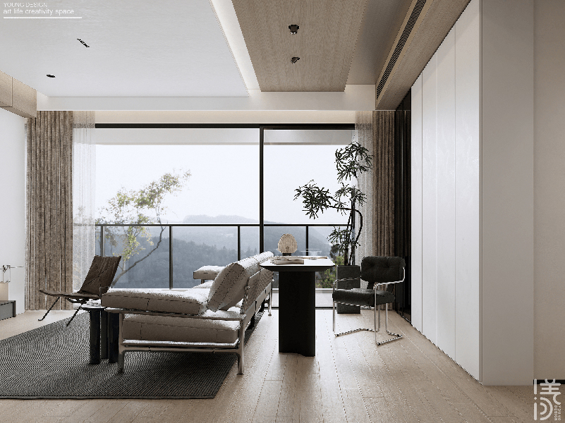 纯白与木色完美平衡,天然肌理邂逅简约线条,诠释意式极简静谧之家丨深圳漾空间设计有限公司-41