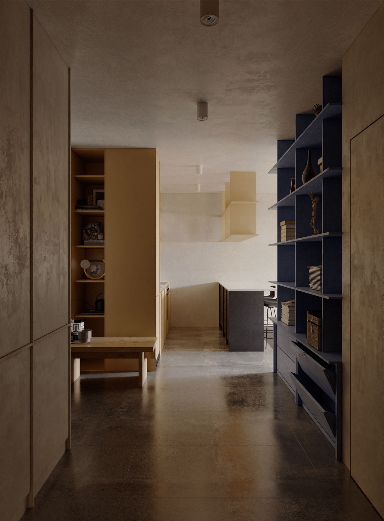 乌克兰70㎡ 浅色系空间设计 温柔极了！-2