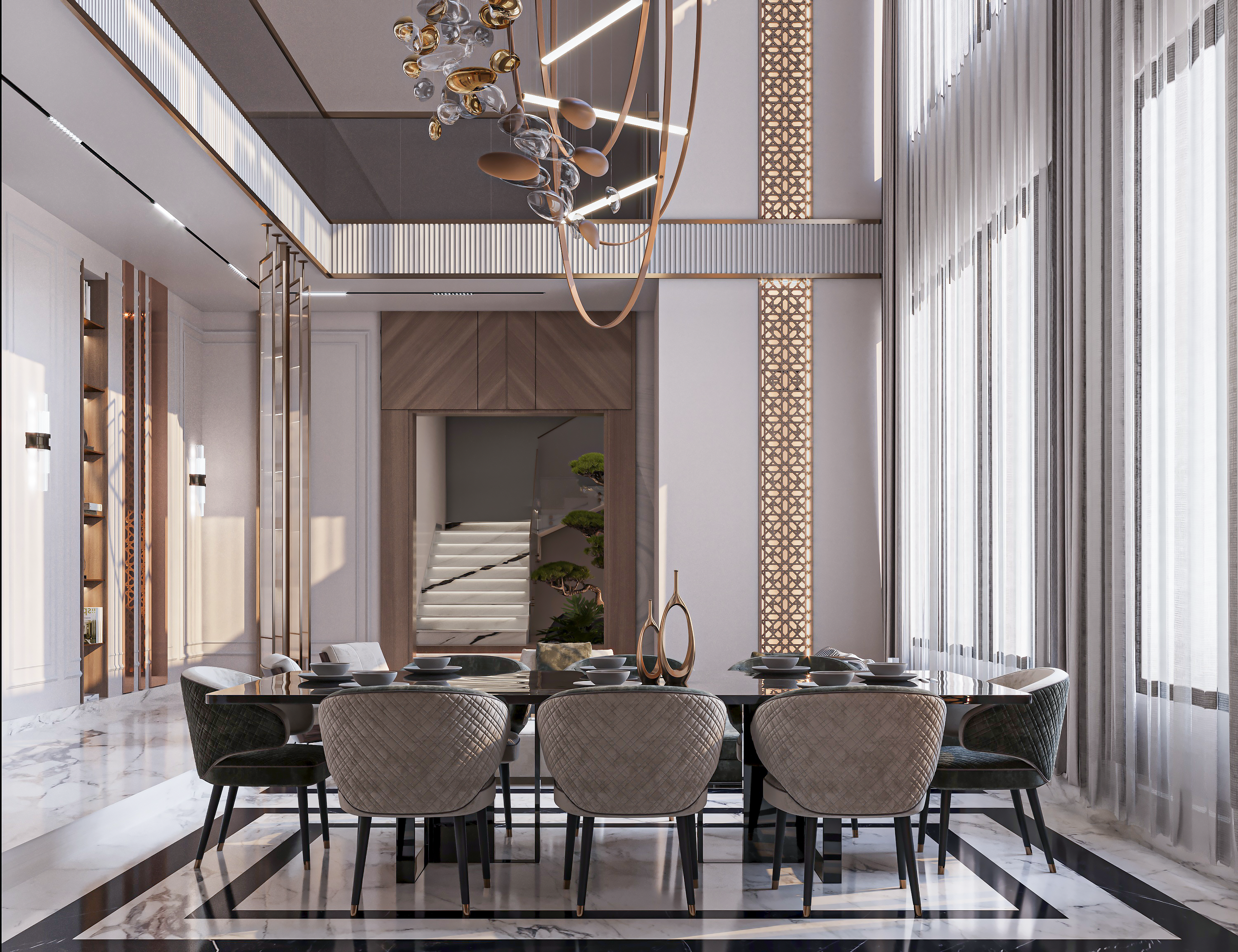 意式轻奢复式丨沙特阿拉伯丨Axis Architects-8