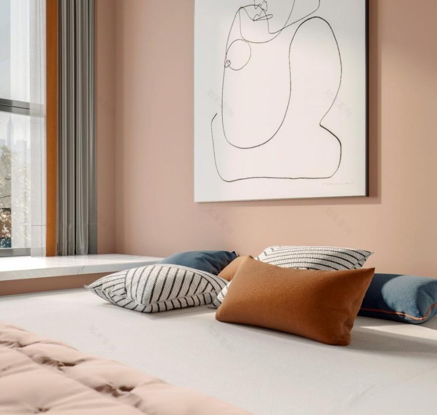 新中式家居设计 | 双 L 造型电视背景、无主灯设计-25