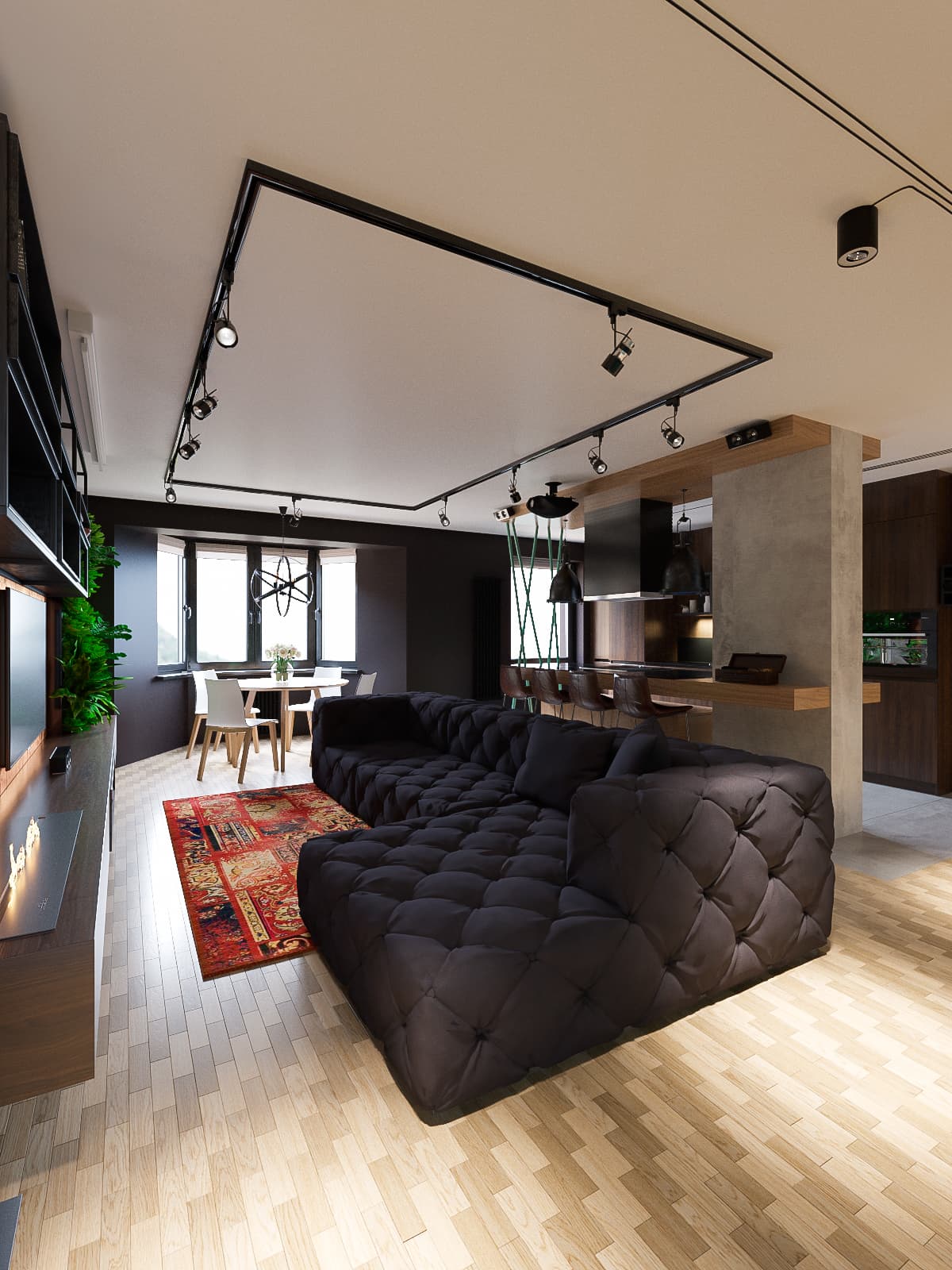 石墨色调的 loft 公寓设计项目丨白俄罗斯明斯克丨“Станза”工作室-16