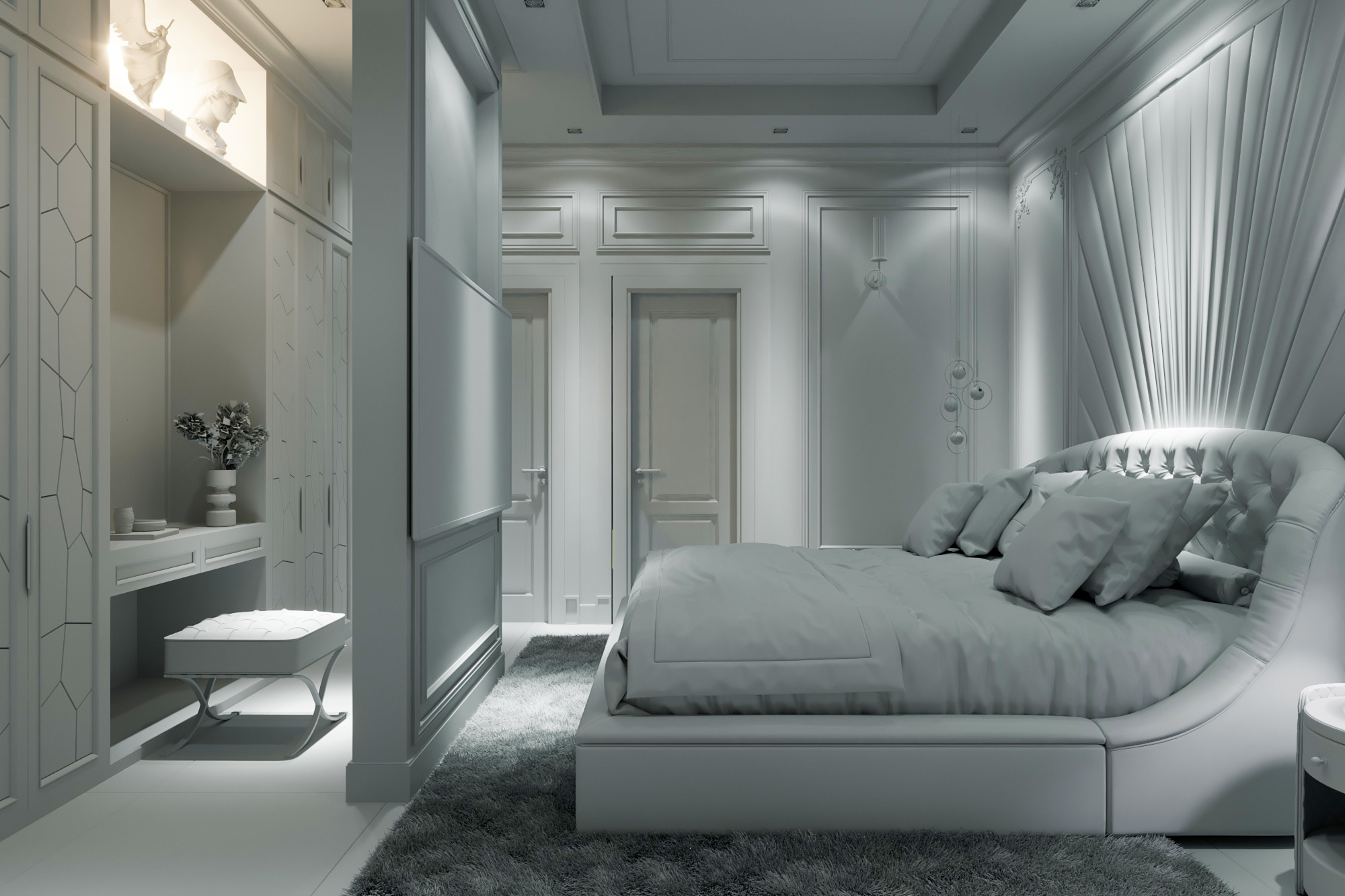 3D Interior Bedroom Ultra Modern-1