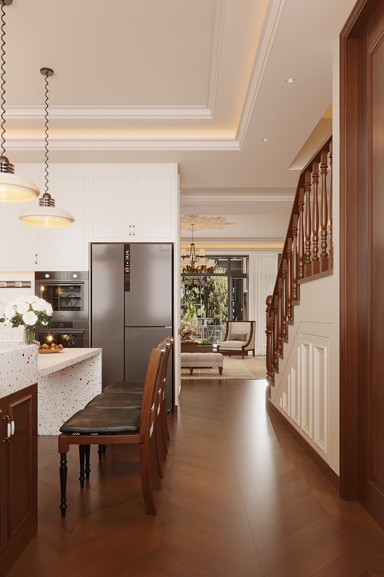 暖棕木质 + 奶油墙，我的治愈系复古家，宅家不想出门-7