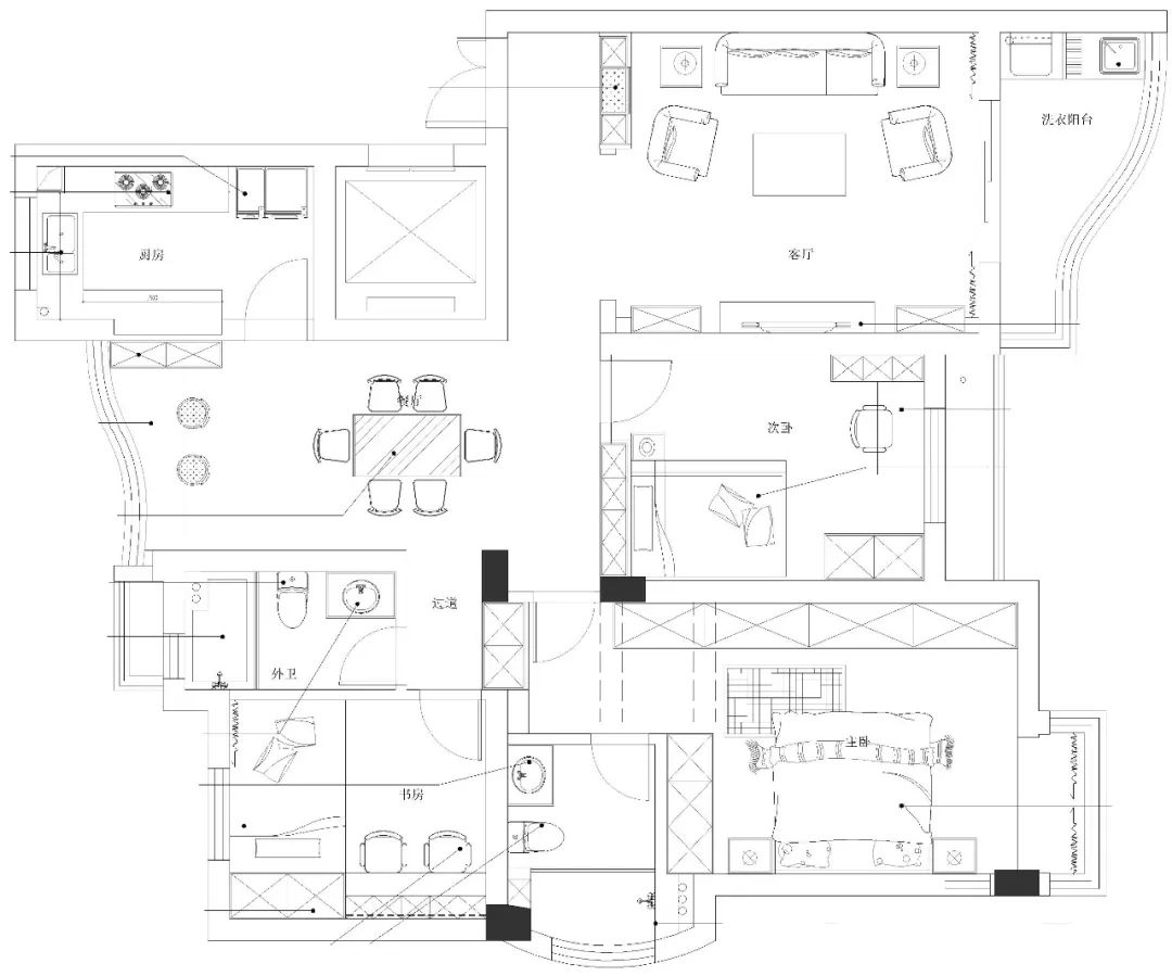 西江月美式风，彩色文化石背景墙，打造惬意空间-19