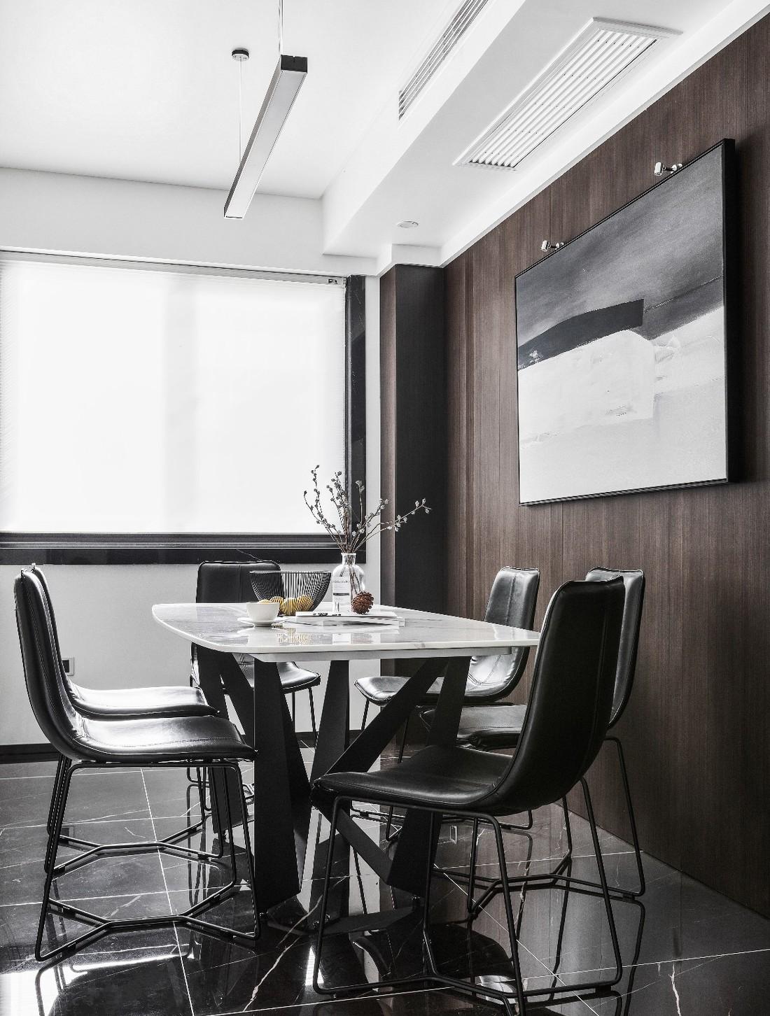 极简黑白调,开放式餐厨空间-27