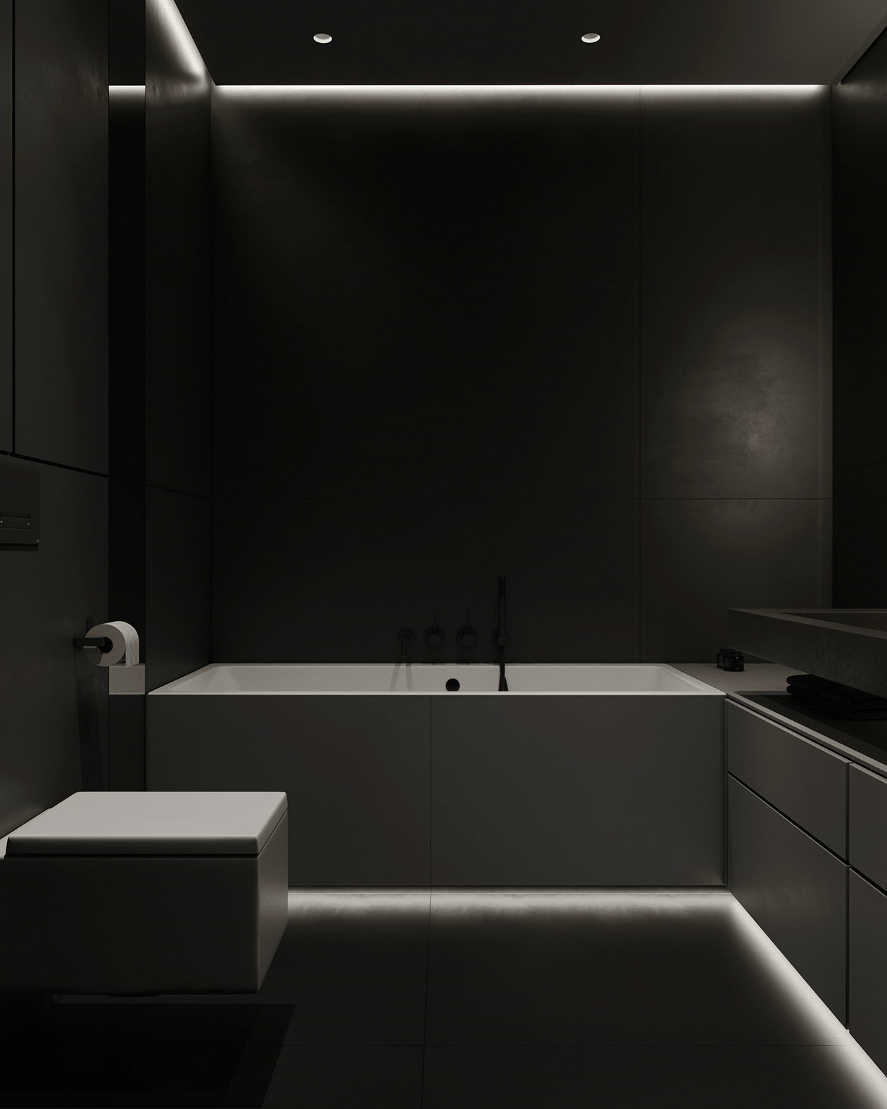 黑色系复试公寓设计 一种极致的高级感！-21