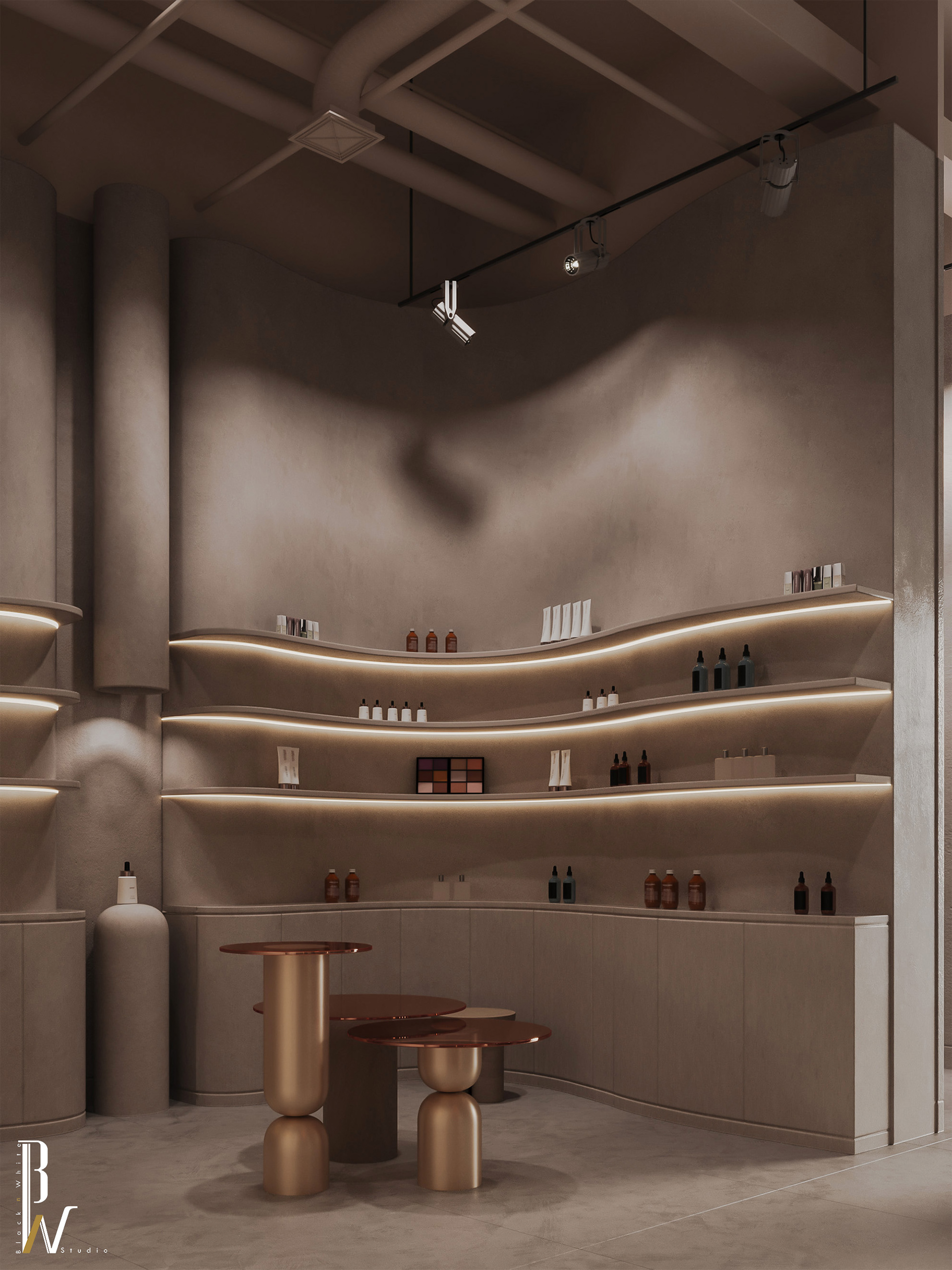 美容中心接待处丨Oman丨Black N White-25