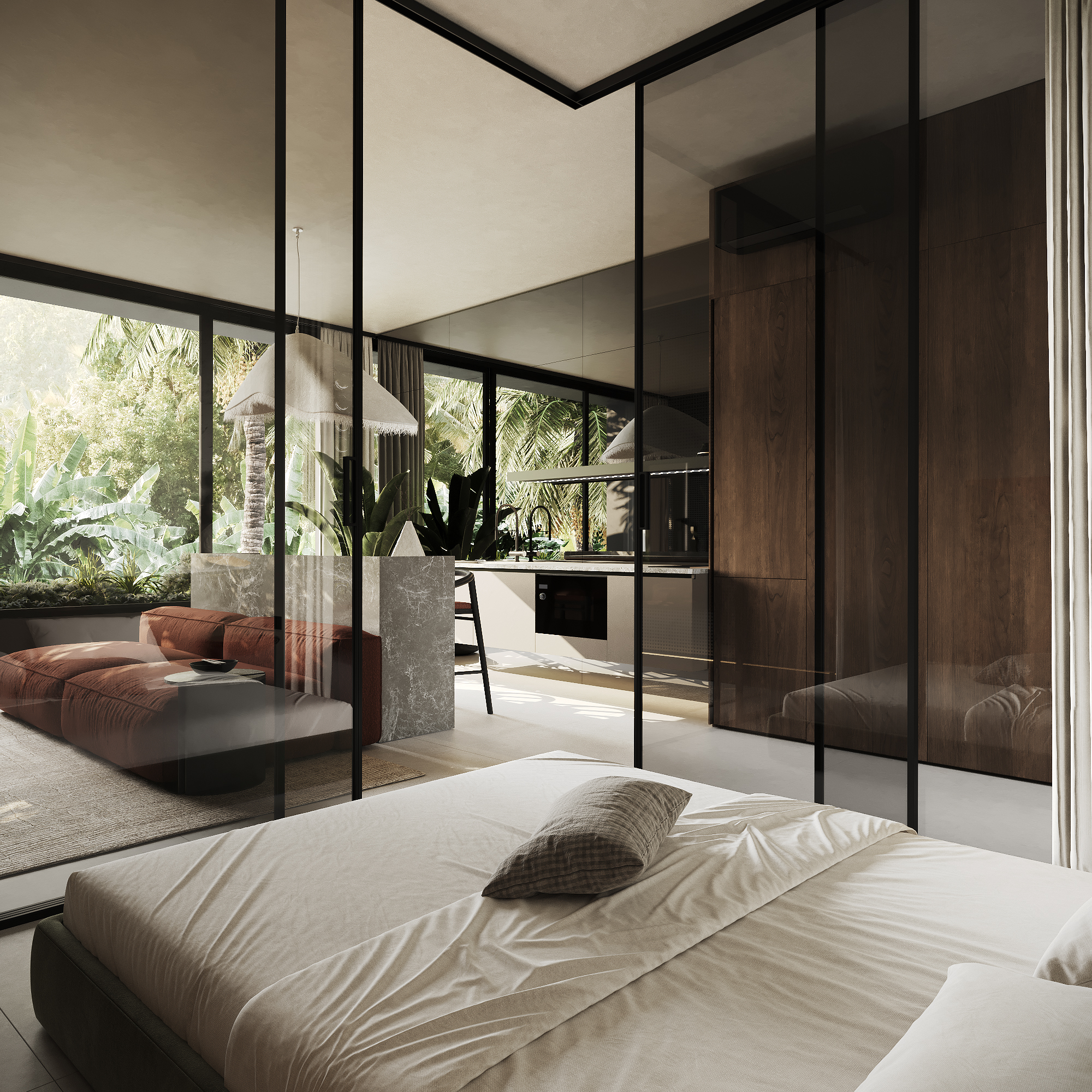 乌布的时尚公寓丨IndonesiaBali丨Bodes studio-30