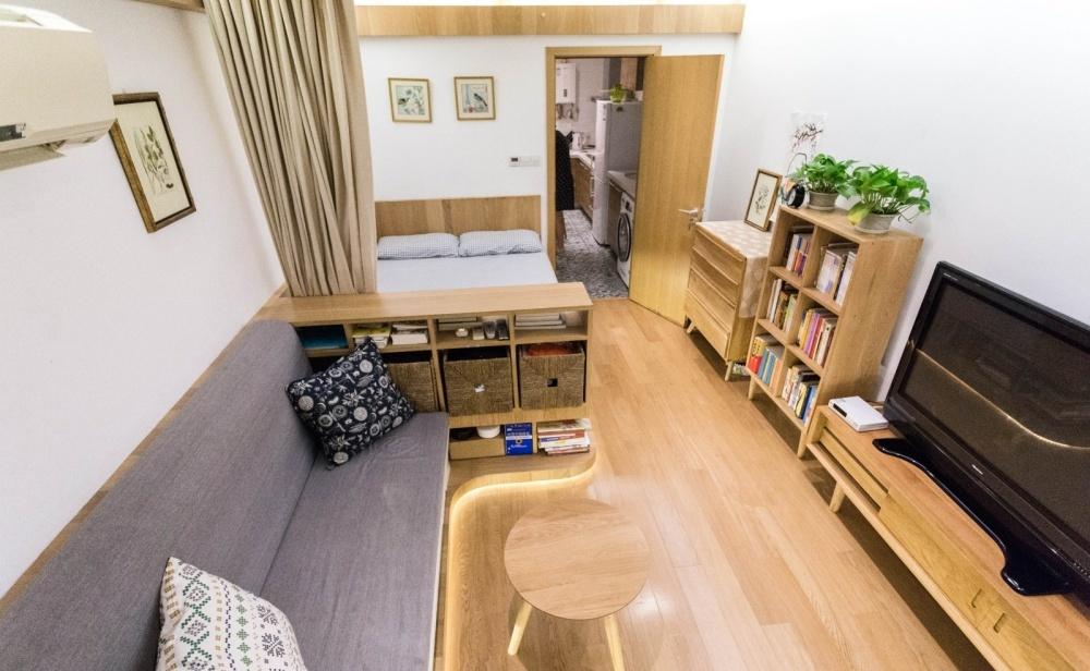 37㎡小户型魔法改造 | 卧室、客厅、书房、餐厅一应俱全-43