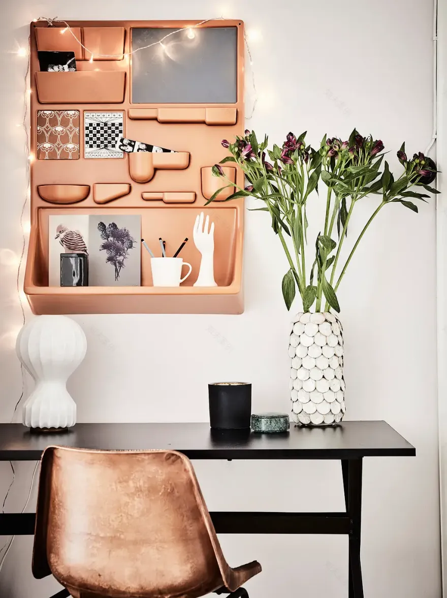 复古公寓的棋盘格厨房设计-20