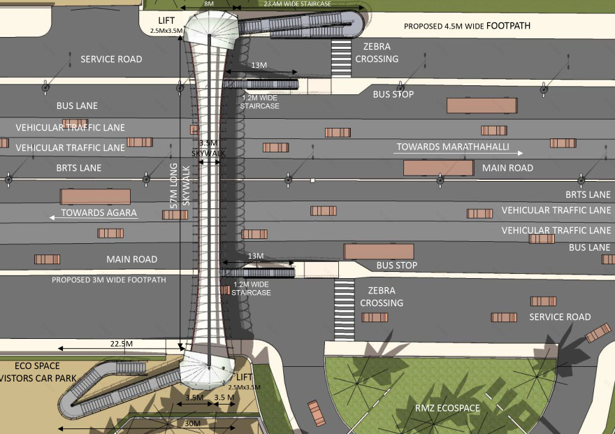 Foot Over Bridge at Outer Ring Road Bellandur Bangalore-15