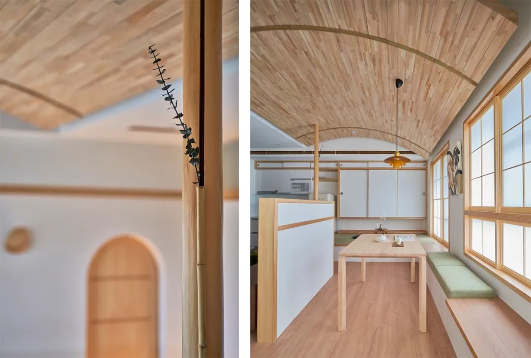 39㎡和风小宅，两室两厅弧形顶面，这设计太强了！-19