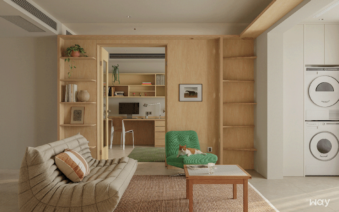 新作 · Mewtopia:66m² 人与猫的共享空间丨未止工作室-25