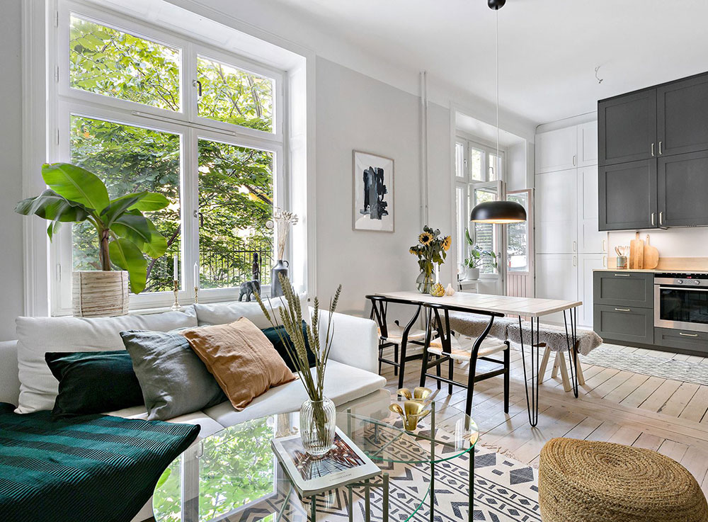 瑞典 37 平米绿意盎然的小公寓-2