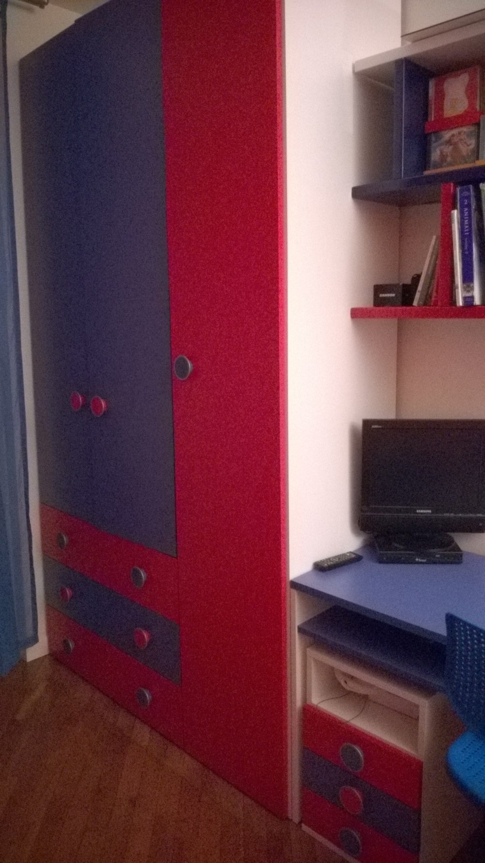 红蓝小卧室，独特设计展现个性魅力-19