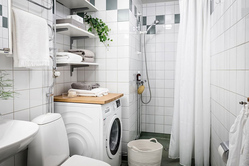 暗色调瑞典小公寓，舒适实用空间利用-14