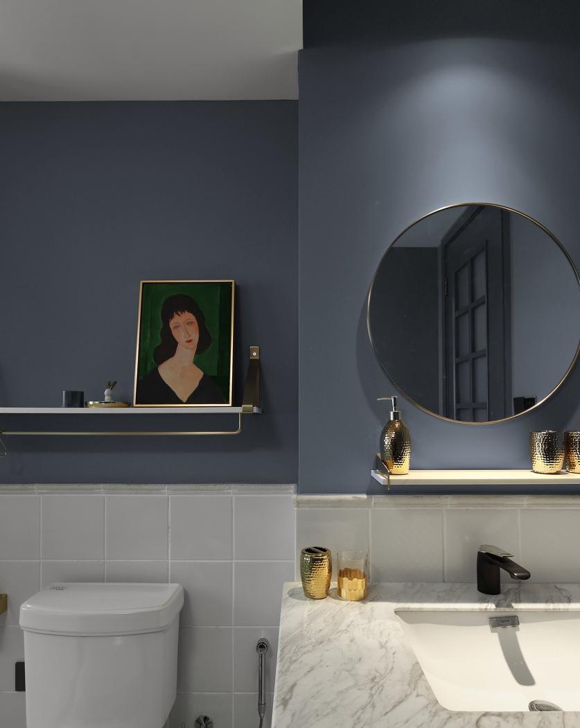 野兽派风格平层设计,金色光影演绎跃动空间-32