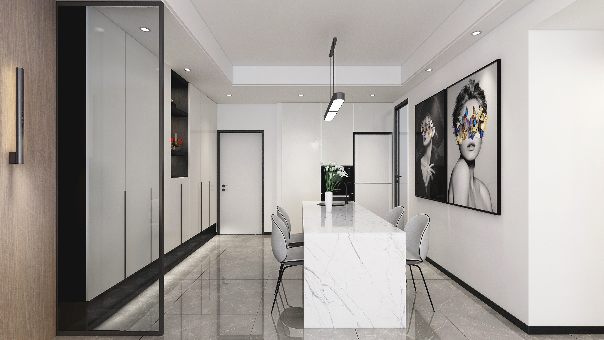 重庆新天泽国际广场王老师私宅现代简约设计-4