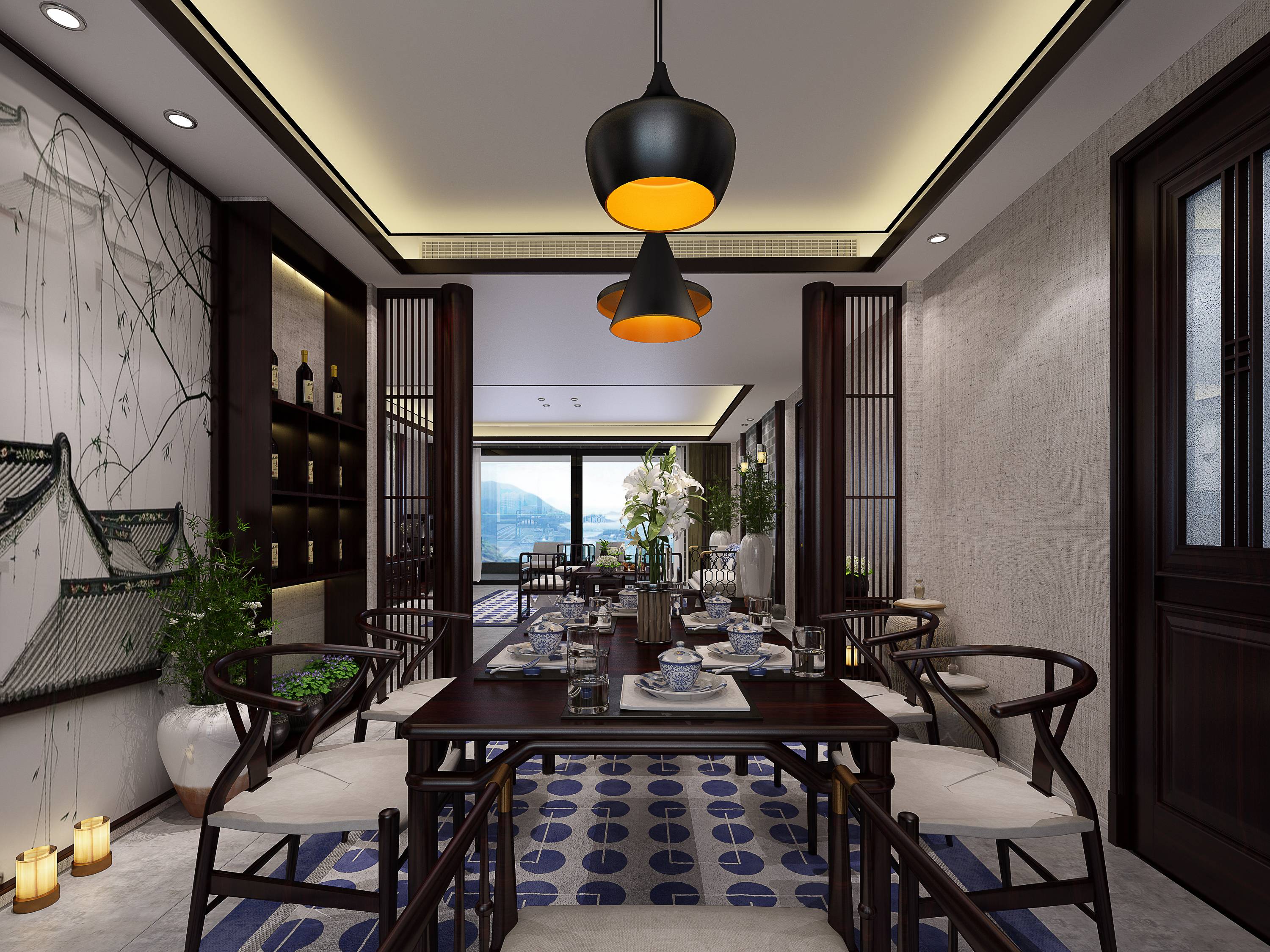 新中式 中式古典 奢华家装别墅样板房-2-25