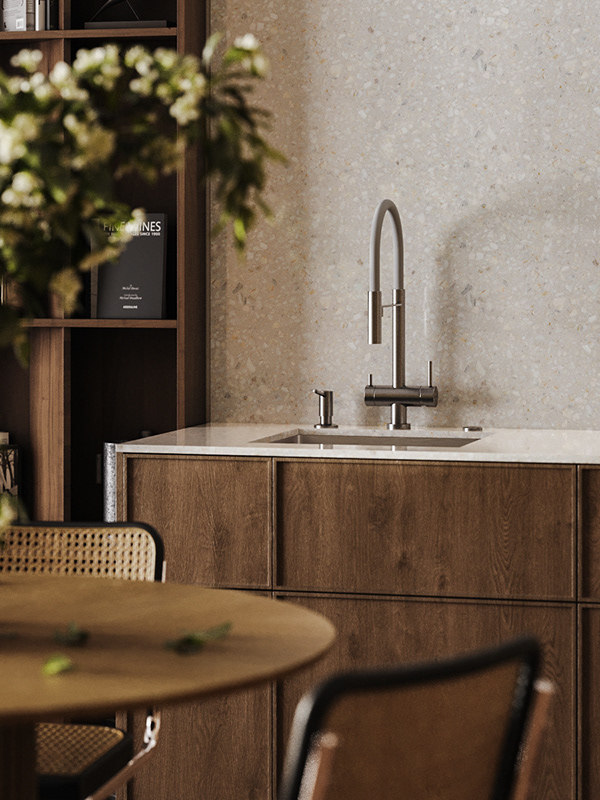 带黑樱桃元素的现代客餐厅设计项目-7