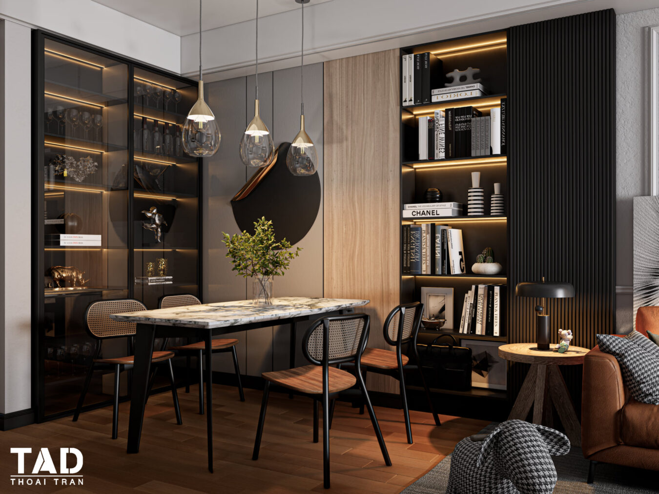 SketchUp室内客厅模型丨Thoai Tran-5