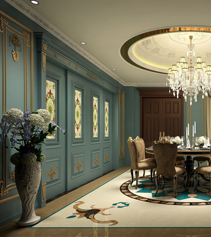 翡翠国际法式风格别墅装修-5