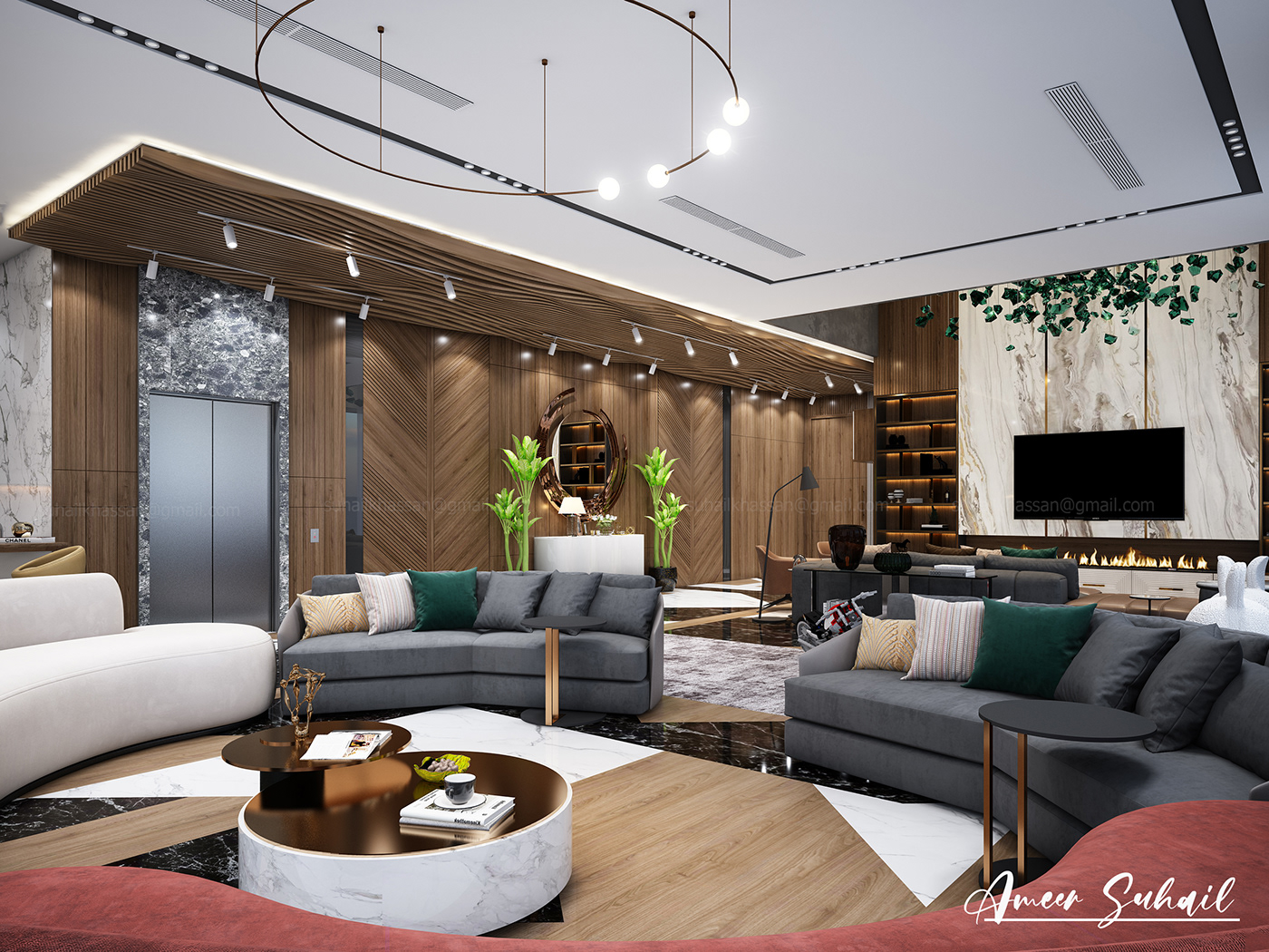 迪拜奢华家庭住宅设计丨阿联酋迪拜-11