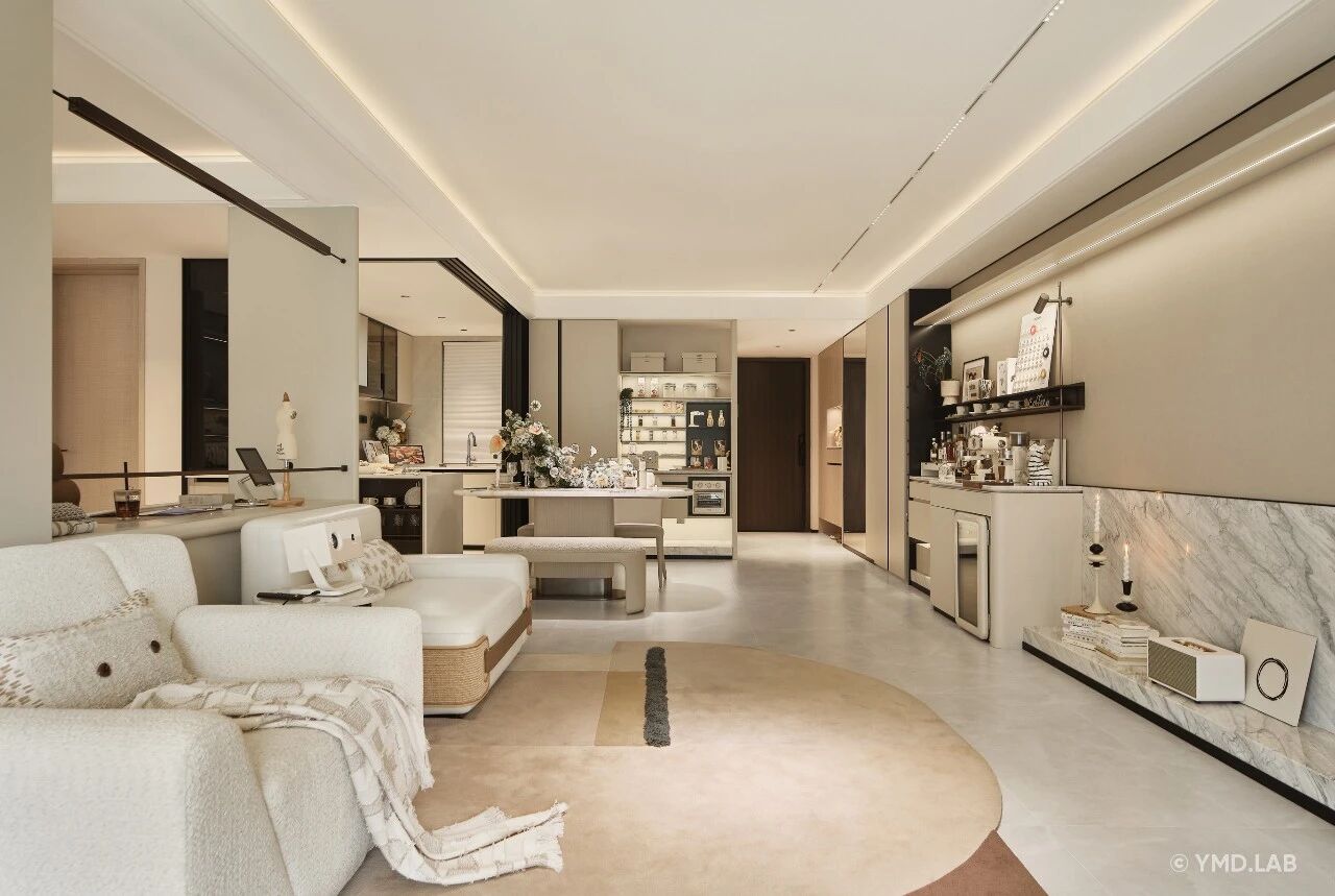 上海120m²奶油风亲子宅,凝固的温柔丨中国上海丨岳蒙设计-7